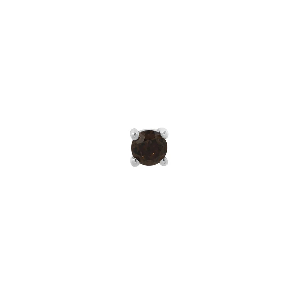 SMOKY QUARTZ PRONG - THREADLESS END *PRE-ORDER* Buddha Jewelry