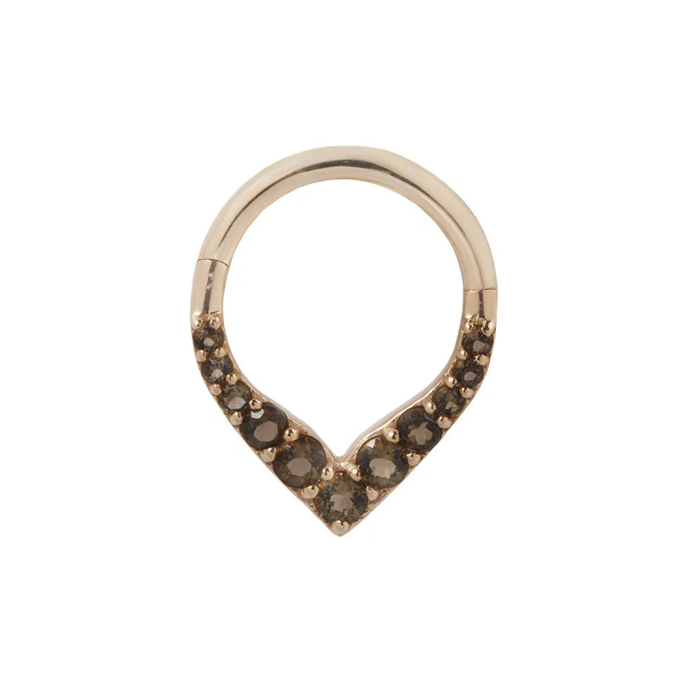 RISE + SHINE + SMOKY QUARTZ - CLICKER RING *PRE-ORDER* Buddha Jewelry
