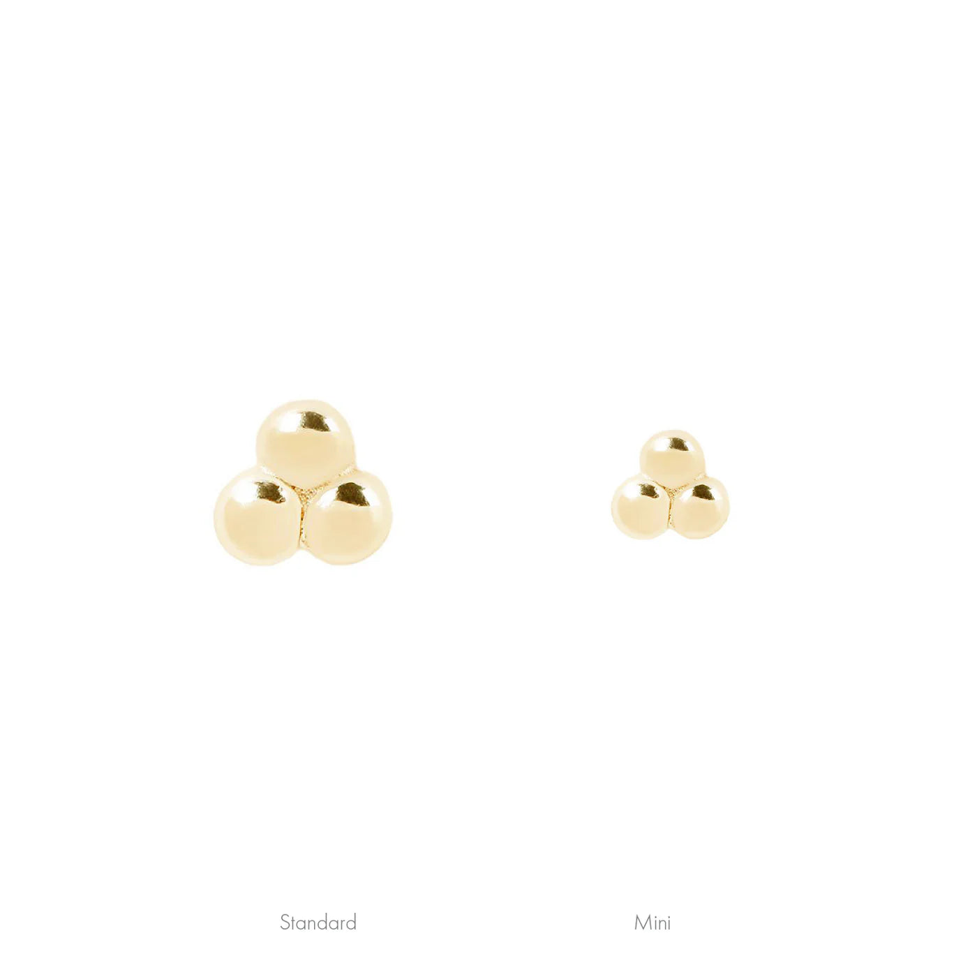 MINI 3 BEAD CLUSTER - THREADLESS END *PRE-ORDER* Buddha Jewelry