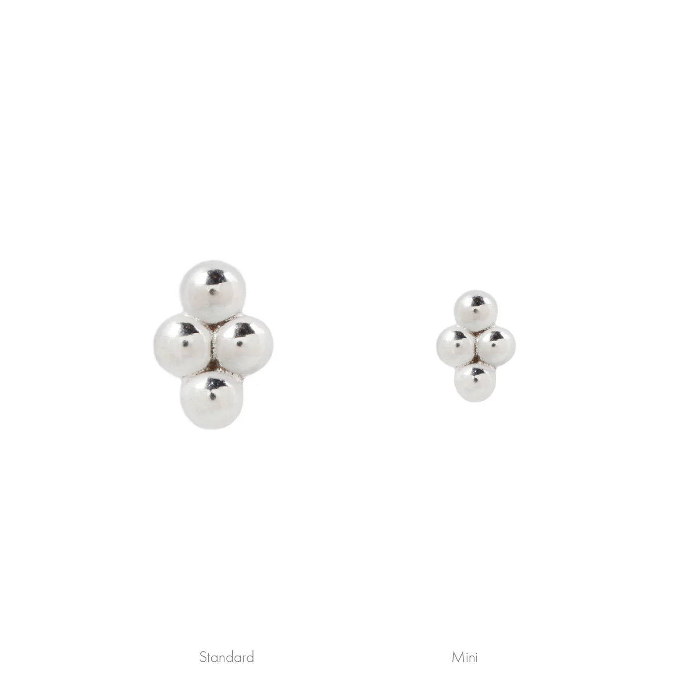 MINI 4 BEAD CLUSTER - THREADLESS END *PRE-ORDER* Buddha Jewelry