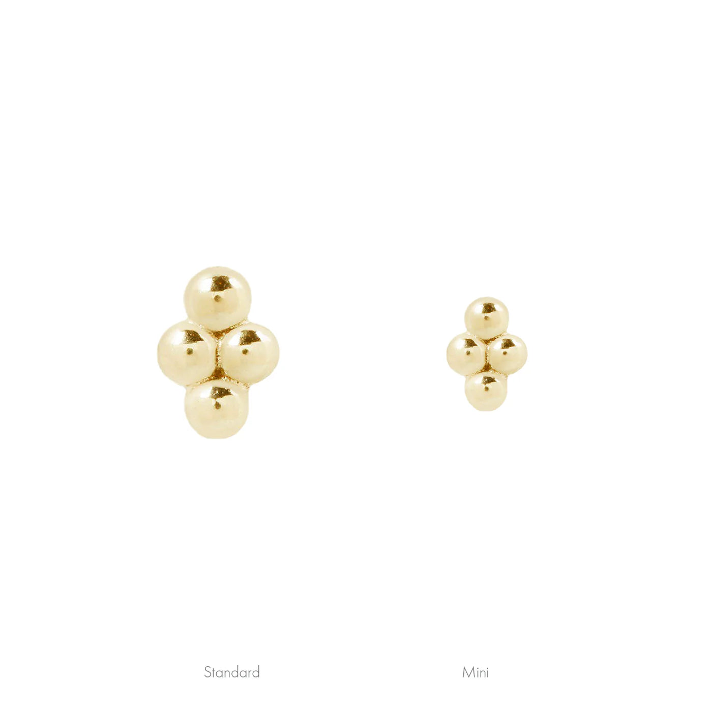 MINI 4 BEAD CLUSTER - THREADLESS END *PRE-ORDER* Buddha Jewelry