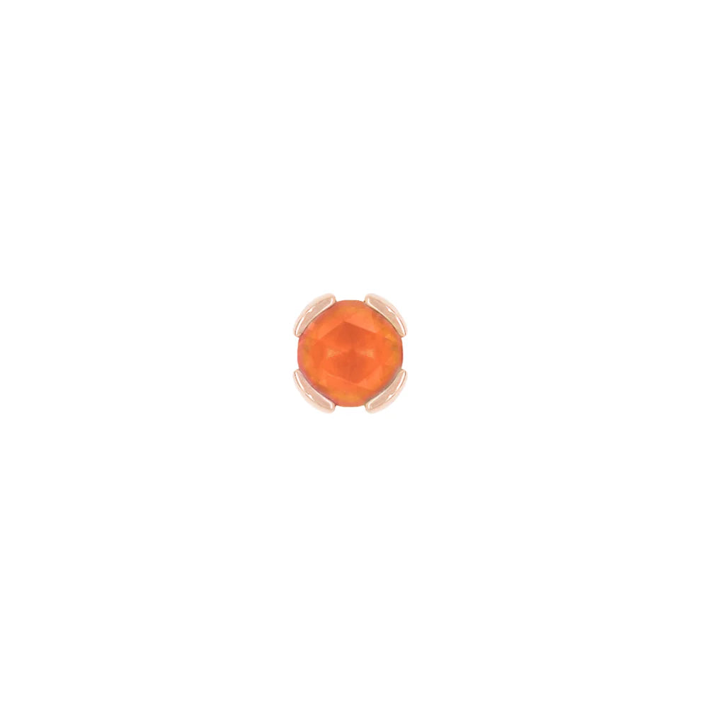PEEKABOO + SANDBLASTED ORANGE GARNET - THREADLESS END *PRE-ORDER* Buddha Jewelry