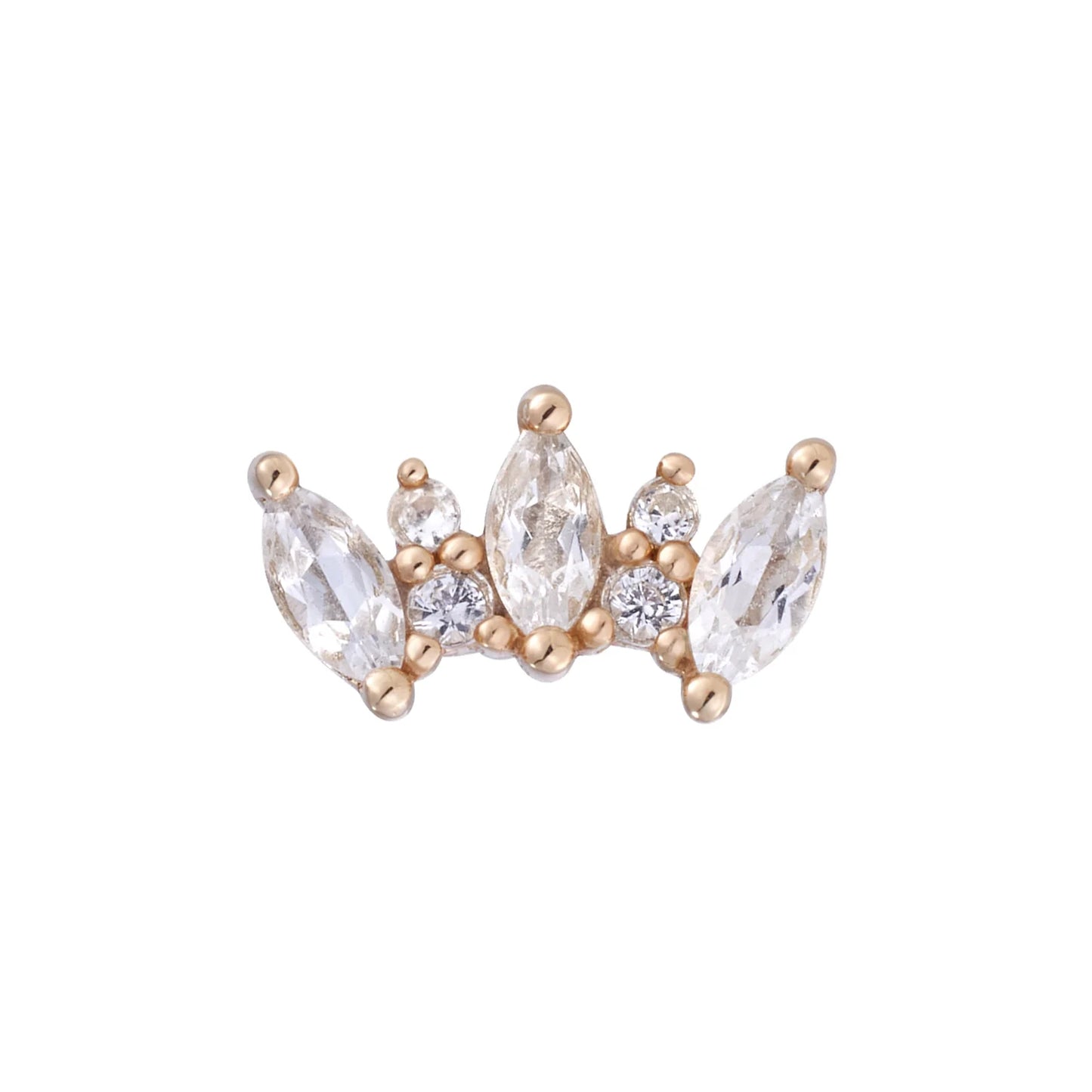 ALICE + WHITE SAPPHIRE - THREADLESS END *PRE-ORDER* Buddha Jewelry