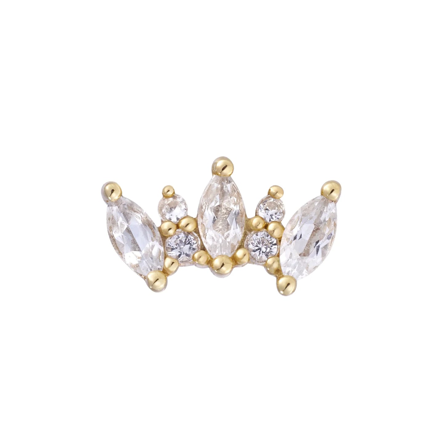 ALICE + WHITE SAPPHIRE - THREADLESS END *PRE-ORDER* Buddha Jewelry