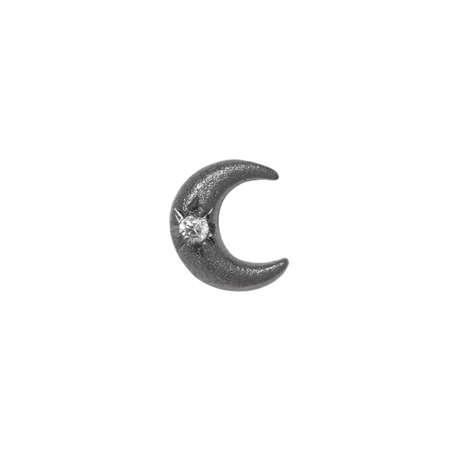 BLACK MOON RHODIUM - THREADLESS END *PRE-ORDER* Buddha Jewelry