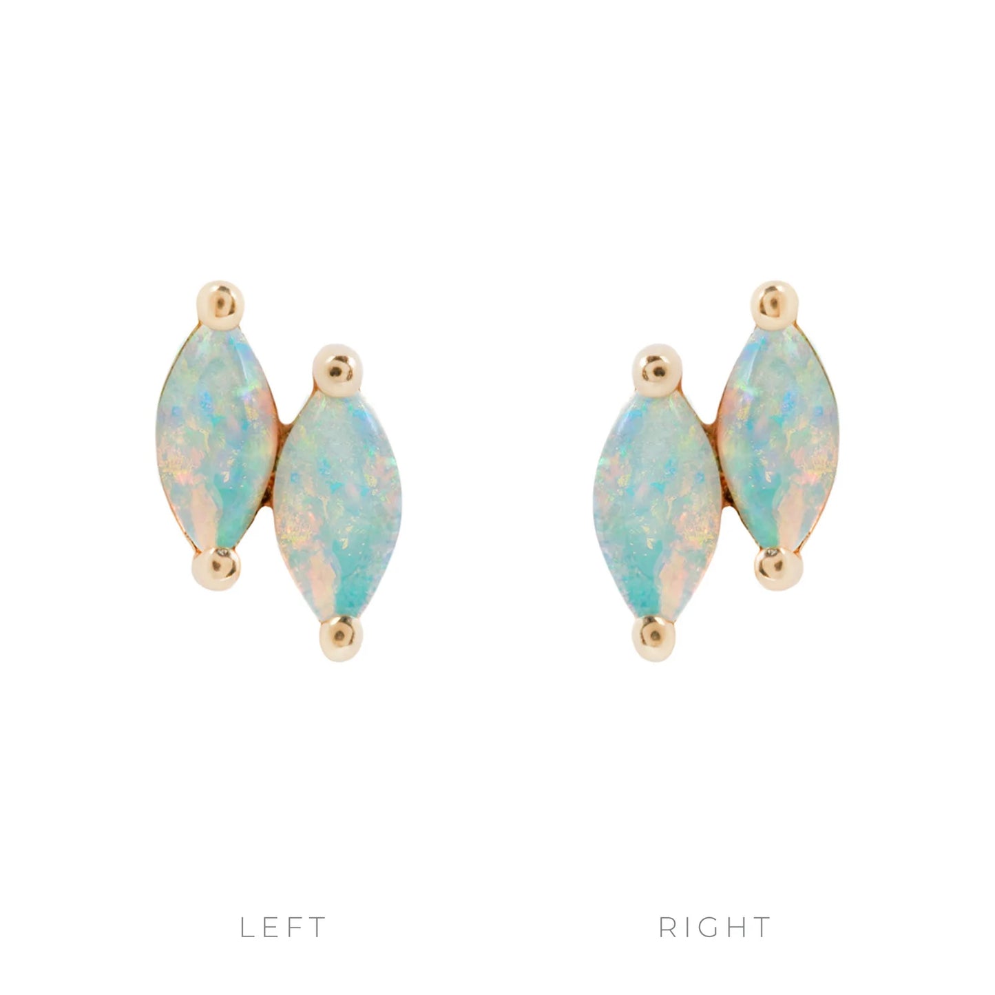 DOUBLE ZURI + OPAL - THREADLESS END *PRE-ORDER* Buddha Jewelry