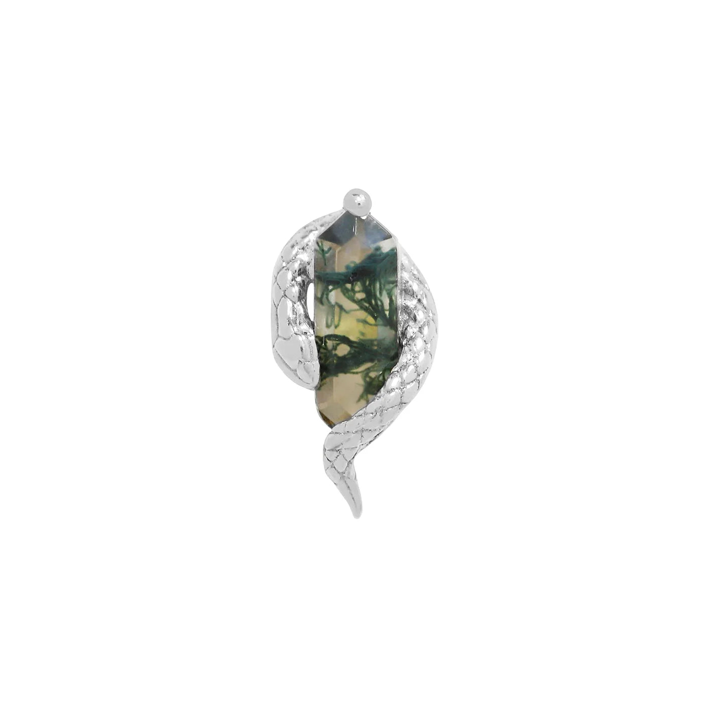 EVE WAS FRAMED + MOSS AGATE - THREADLESS END *PRE-ORDER* Buddha Jewelry