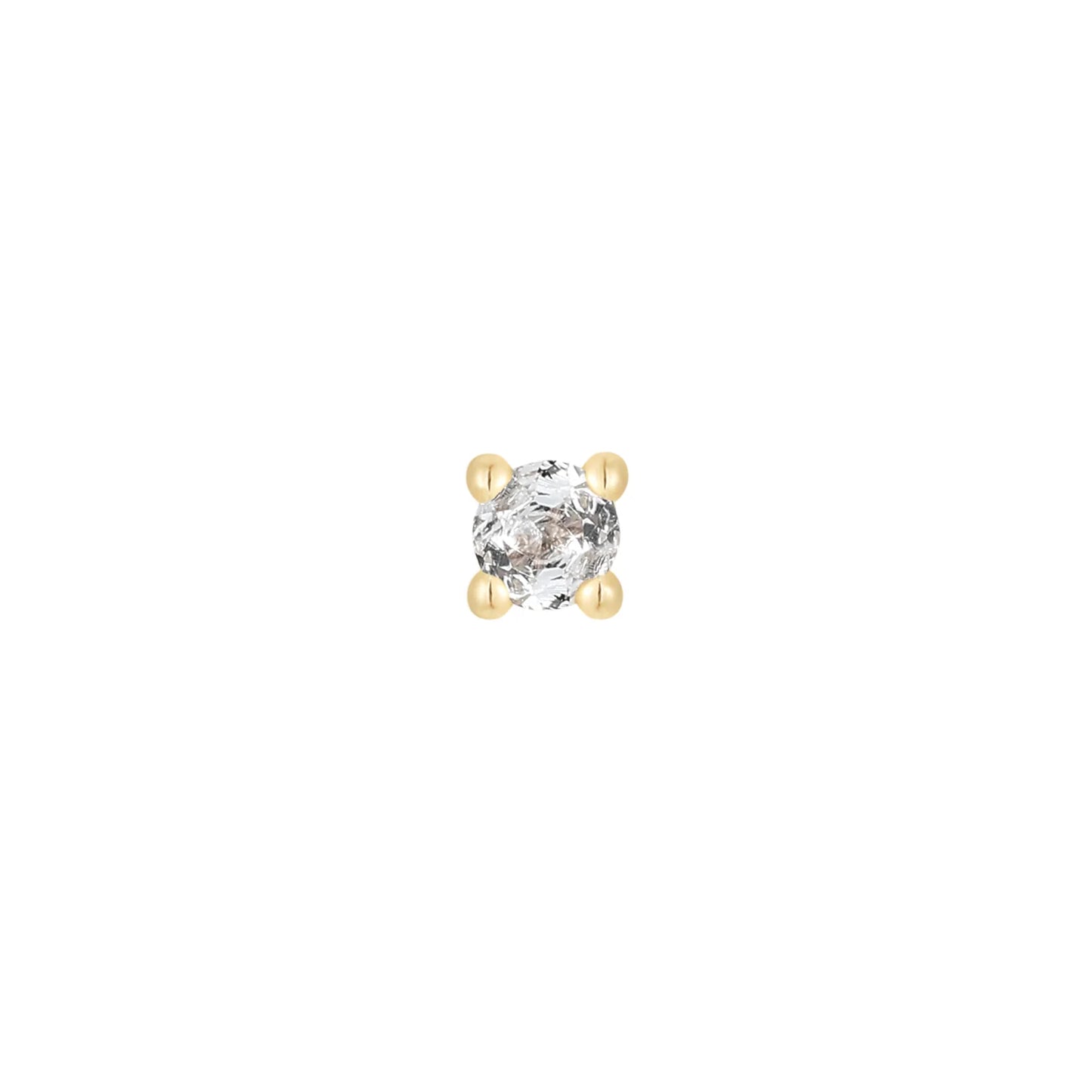 AQUAMARINE PRONG - THREADLESS END *PRE-ORDER* Buddha Jewelry