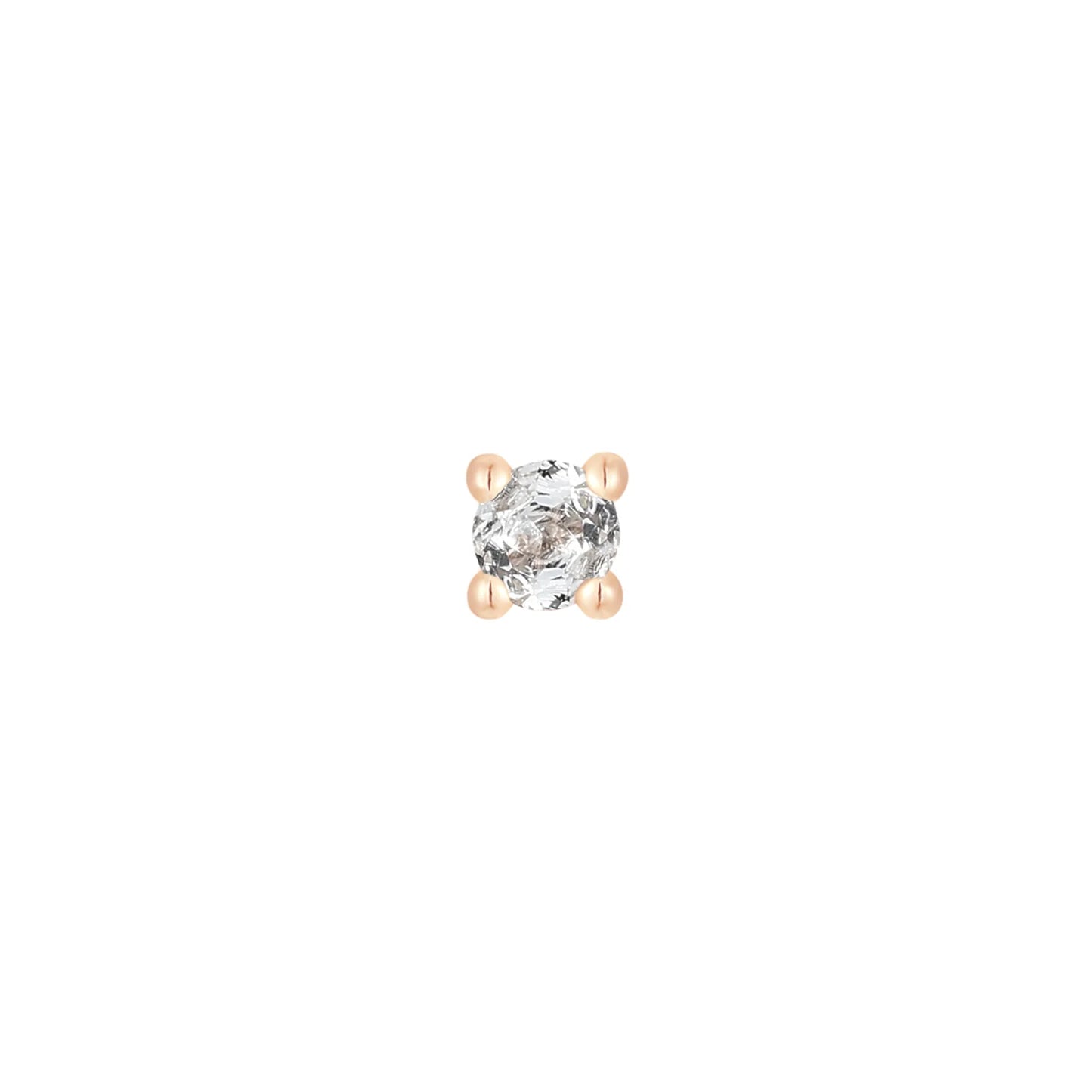AQUAMARINE PRONG - THREADLESS END *PRE-ORDER* Buddha Jewelry