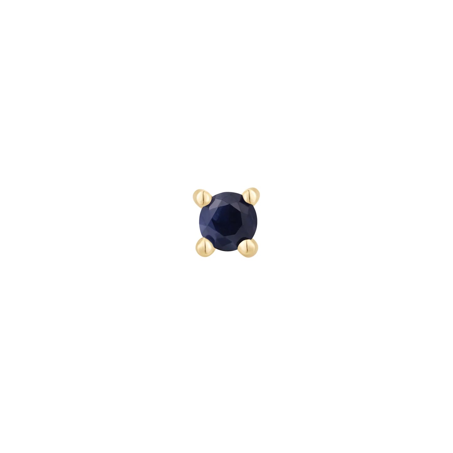 BLUE SAPPHIRE PRONG - THREADLESS END *PRE-ORDER* Buddha Jewelry