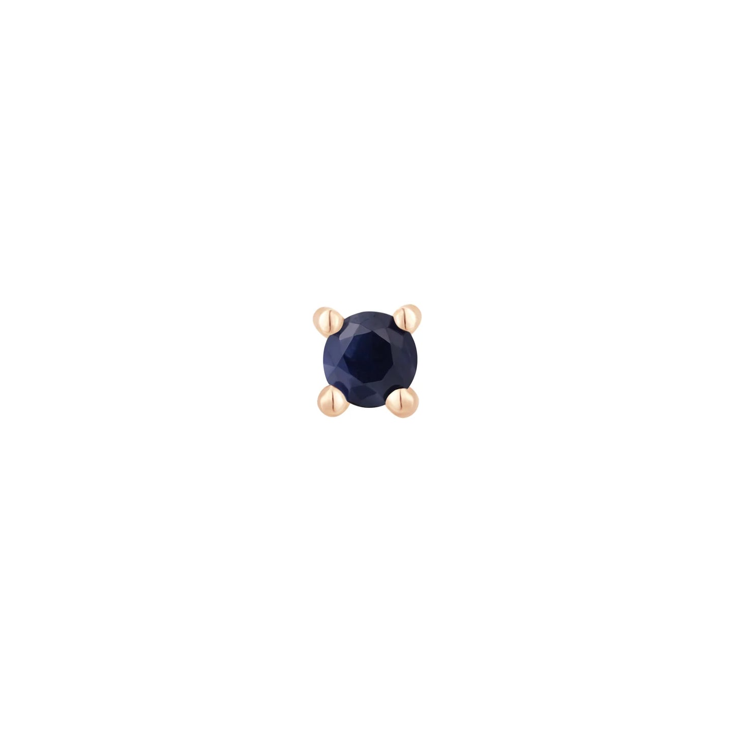 BLUE SAPPHIRE PRONG - THREADLESS END *PRE-ORDER* Buddha Jewelry