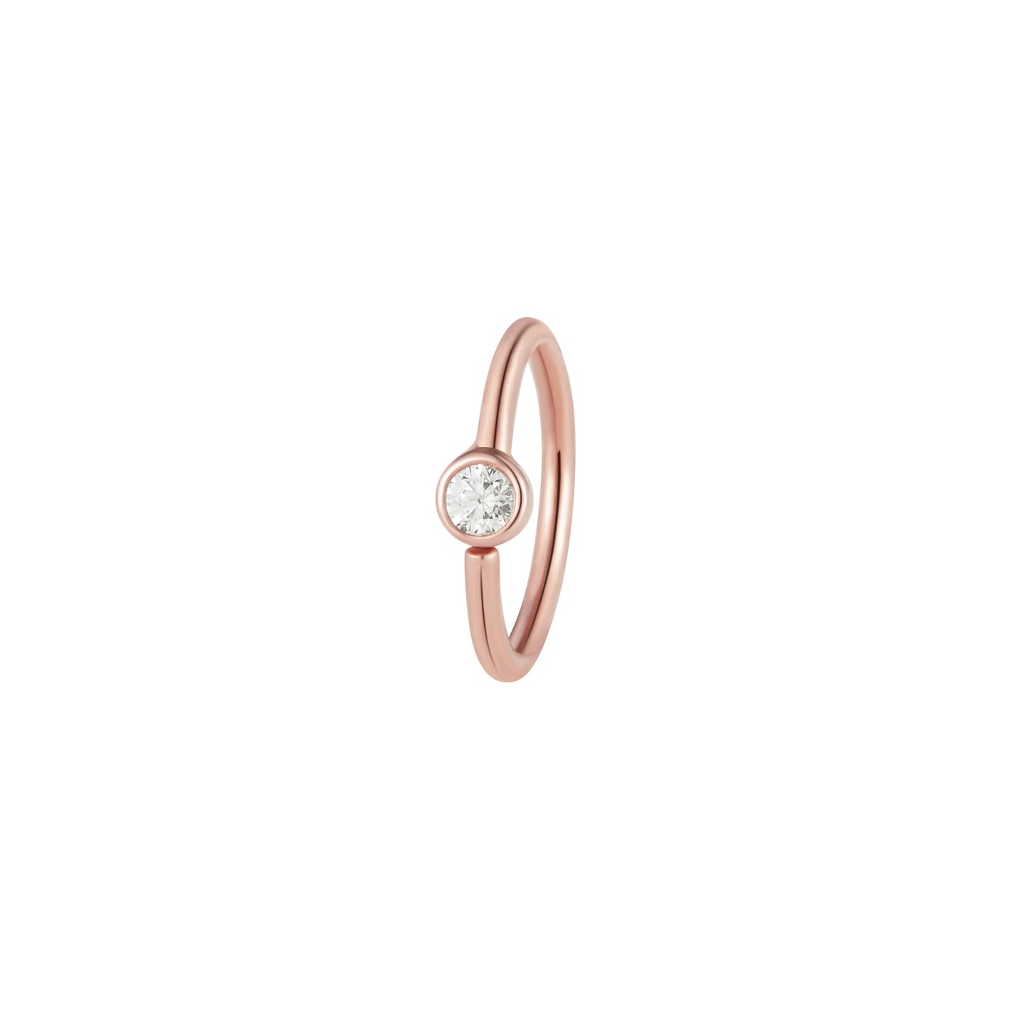 FIXED BEZEL BEAD + 2MM CZ + SIDE SET FACING - SEAM RING *PRE-ORDER* Buddha Jewelry