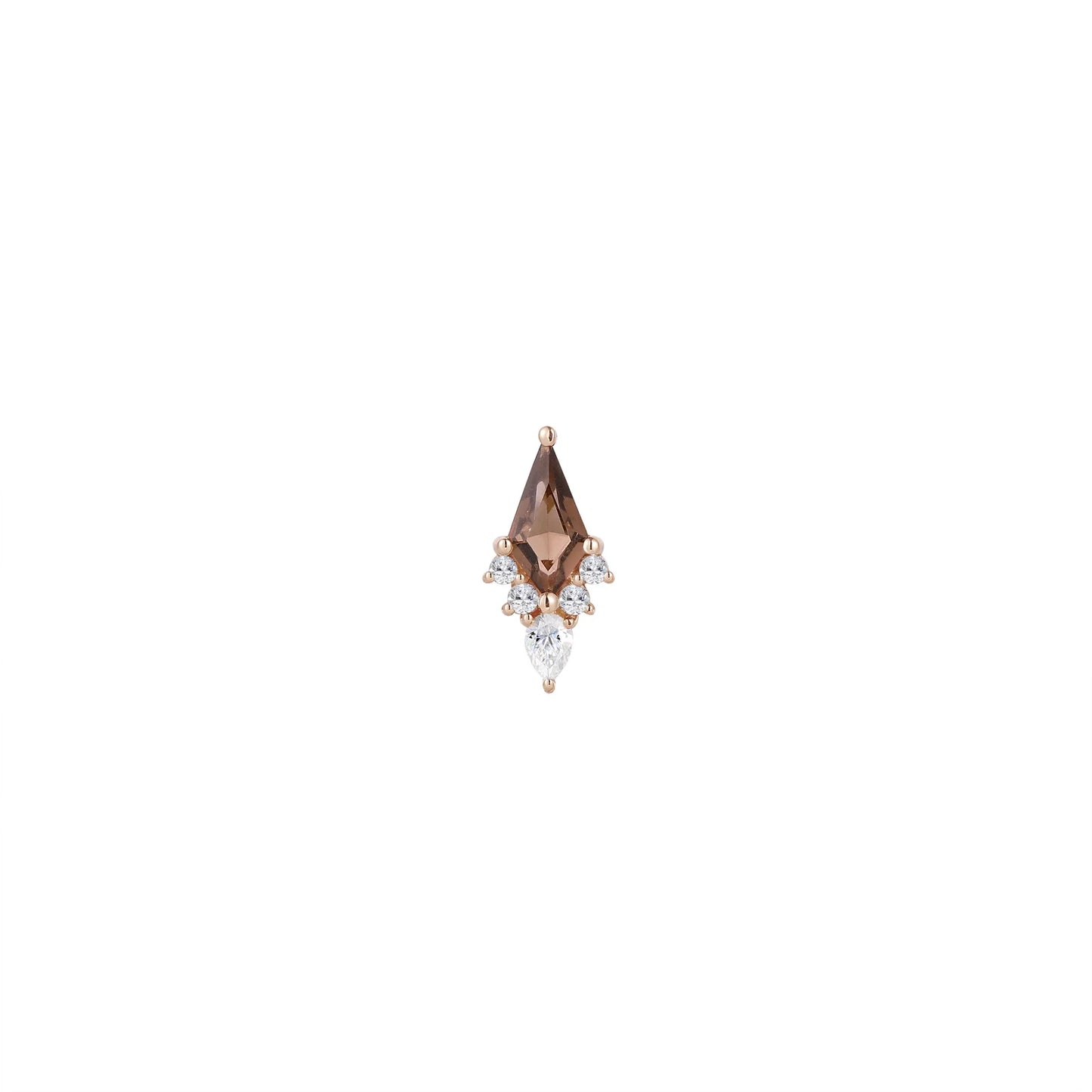 AFTERGLOW + SMOKY QUARTZ - THREADLESS END *PRE-ORDER* Buddha Jewelry
