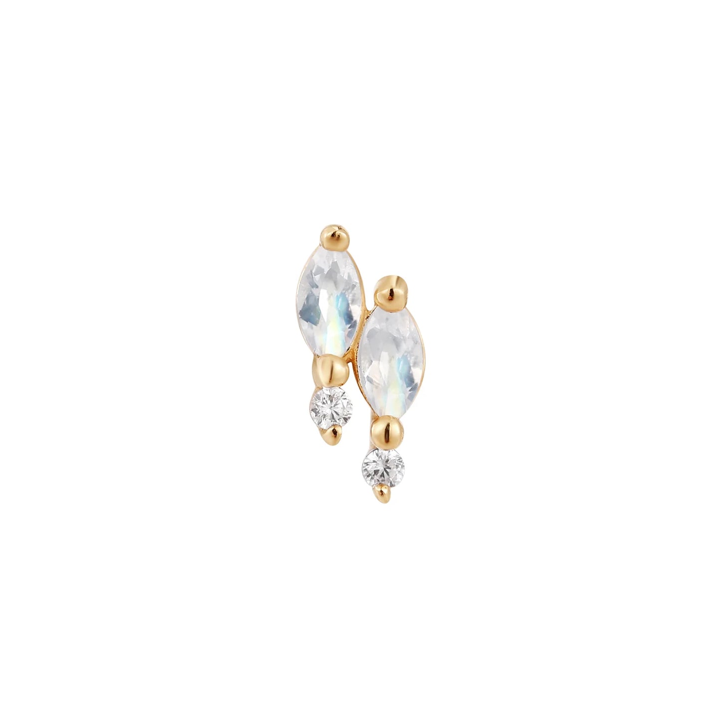 DREAMLAND + RAINBOW MOONSTONE - THREADLESS END *PRE-ORDER* Buddha Jewelry