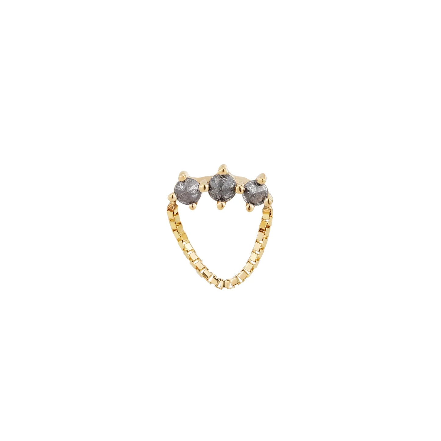 HALSTON - REVERSE SET GREY DIAMOND - THREADLESS END *PRE-ORDER* Buddha Jewelry