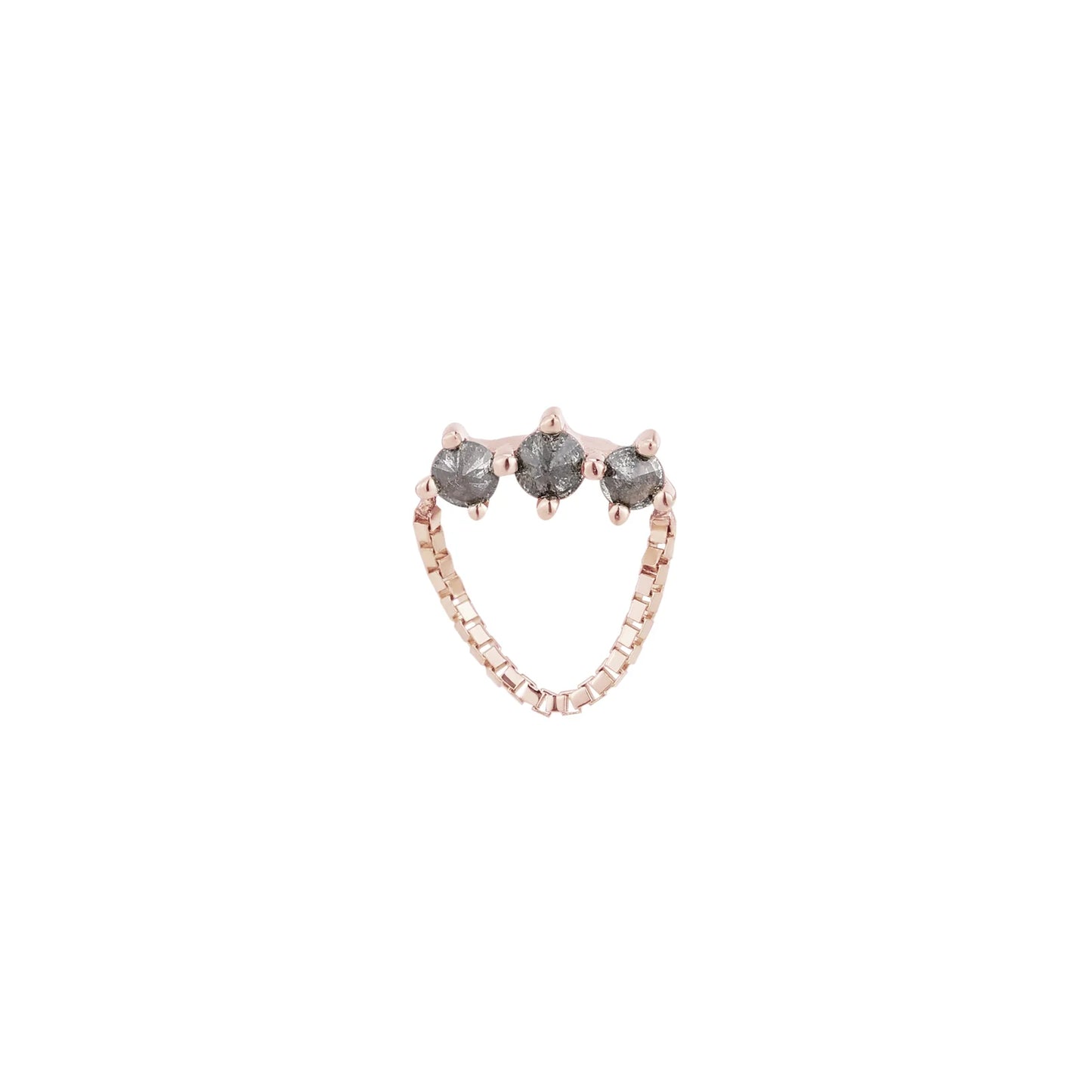 HALSTON - REVERSE SET GREY DIAMOND - THREADLESS END *PRE-ORDER* Buddha Jewelry