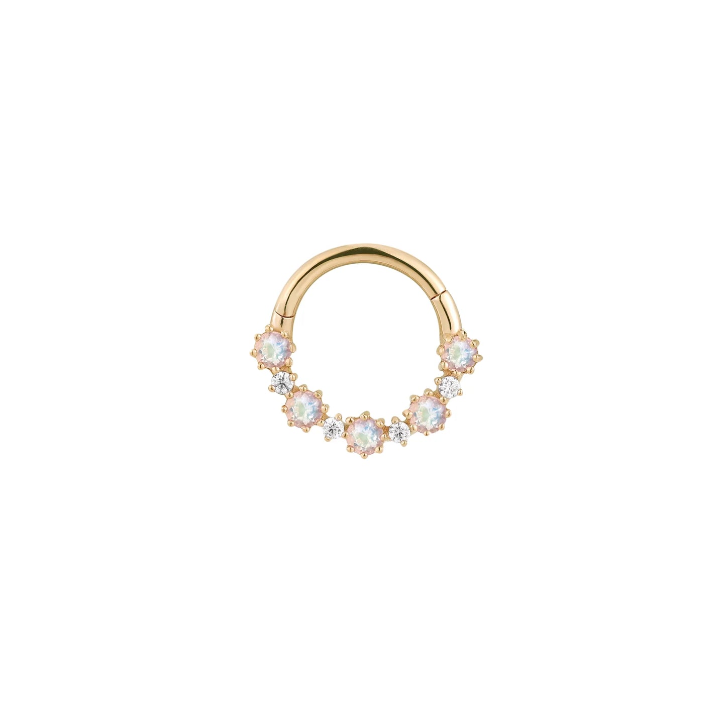 ARIANA + RAINBOW MOONSTONE - CLICKER RING *PRE-ORDER* Buddha Jewelry