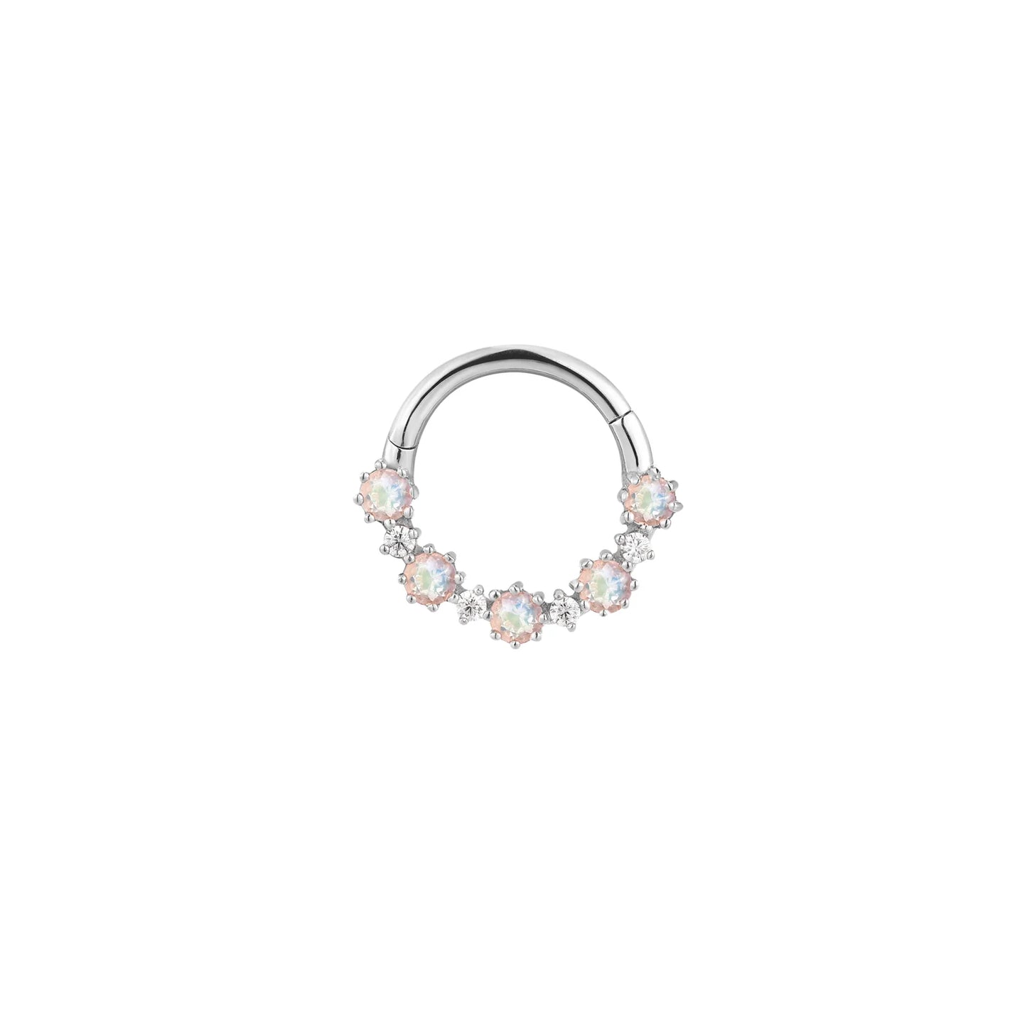 ARIANA + RAINBOW MOONSTONE - CLICKER RING *PRE-ORDER* Buddha Jewelry