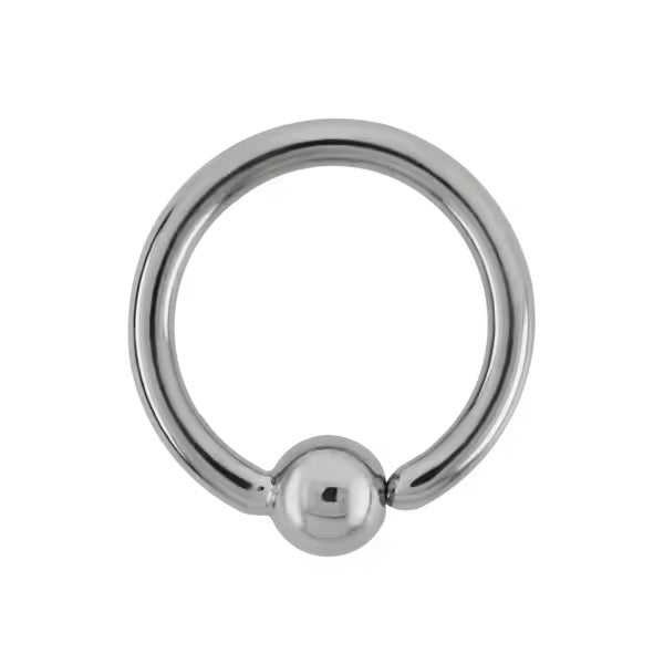 16G TITANIUM FIXED BEAD RING - SEAM RING Gold Soul Body Jewelry
