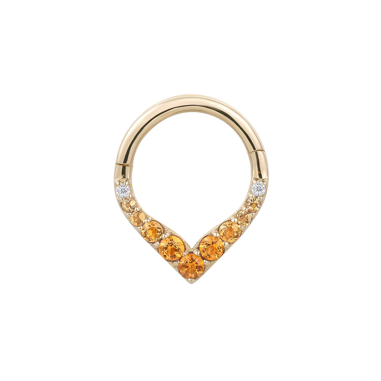 RISE + SHINE + CITRINE OMBRE - CLICKER RING *PRE-ORDER* Buddha Jewelry