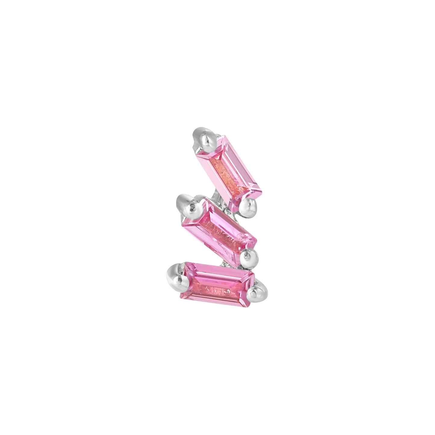 STAXX + PINK SAPPHIRE - THREADLESS END *PRE-ORDER* Buddha Jewelry
