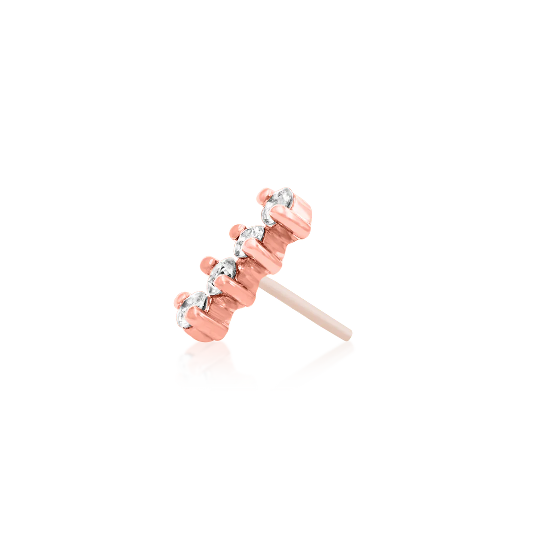 4 GEM BAR CZ THREADLESS END *PRE-ORDER* Junipurr Jewelry