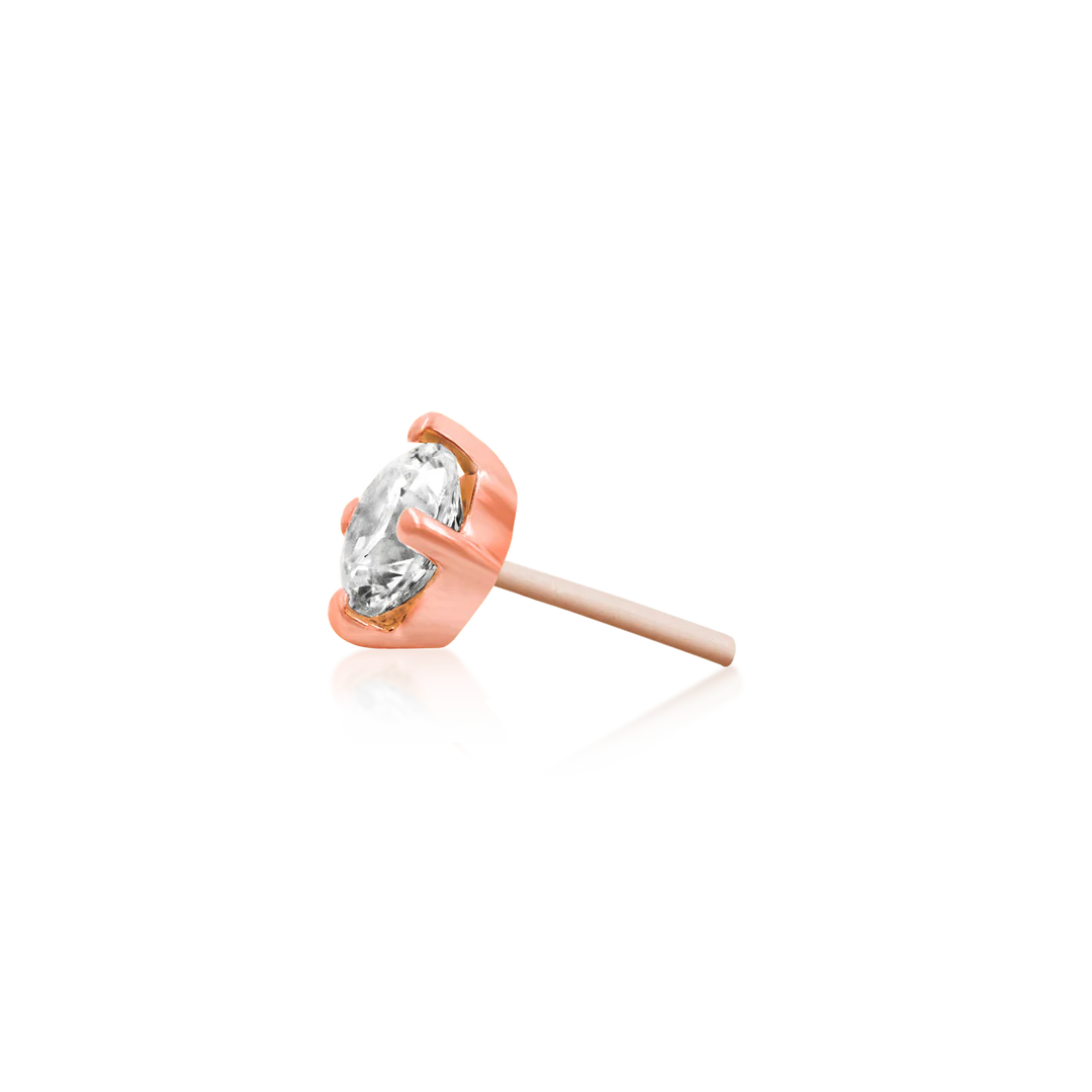 4 PRONG SET CZ - THREADLESS END *PRE-ORDER* Junipurr Jewelry