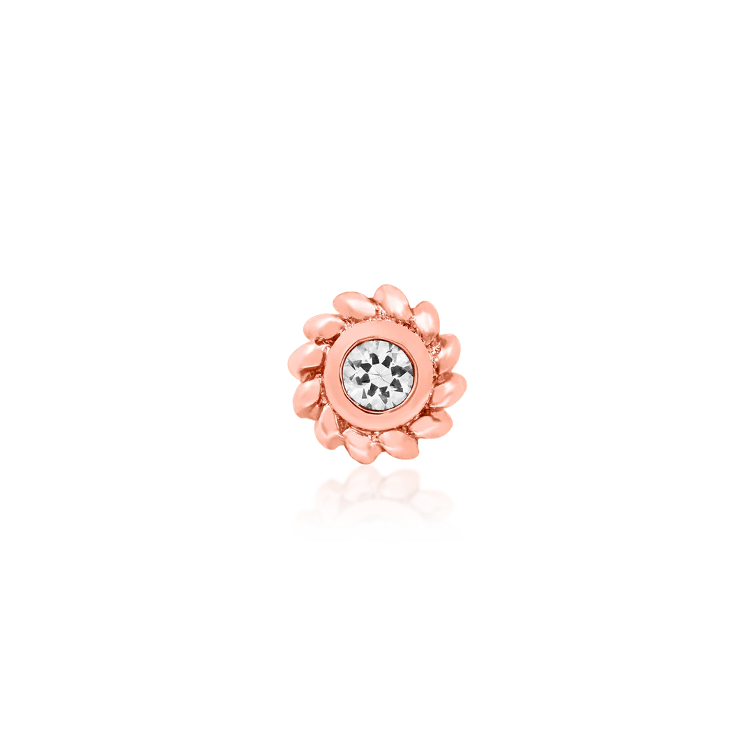 BRAIDED CZ BEZEL-SET - THREADLESS END *PRE-ORDER* Junipurr Jewelry