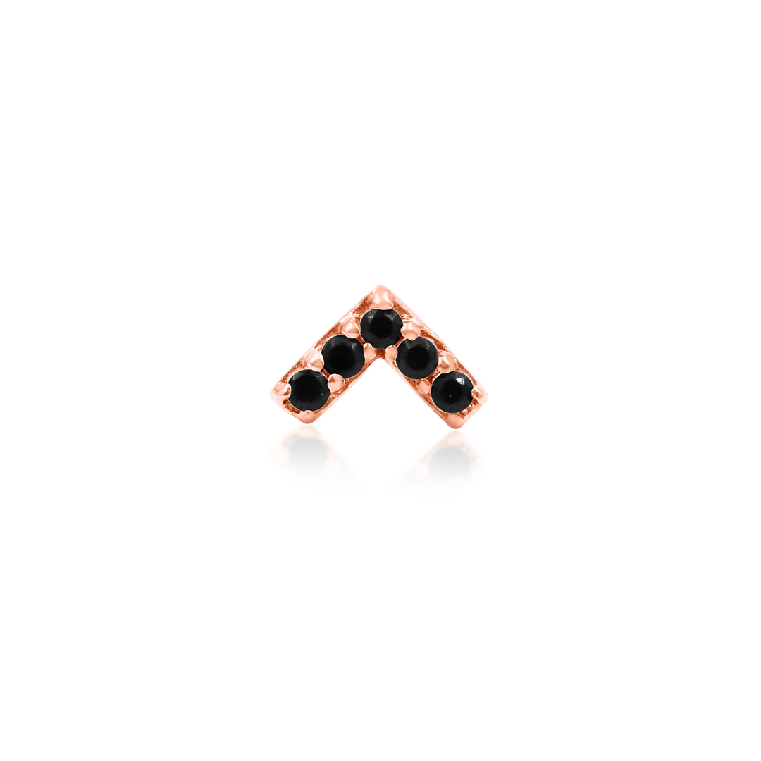 CHEVRON BLACK - THREADLESS END *PRE-ORDER* Junipurr Jewelry