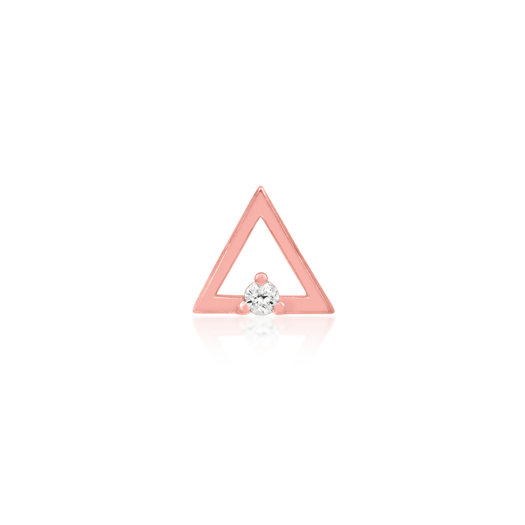 TRIANGLE WITH CZ - THREADLESS END *PRE-ORDER* Junipurr Jewelry
