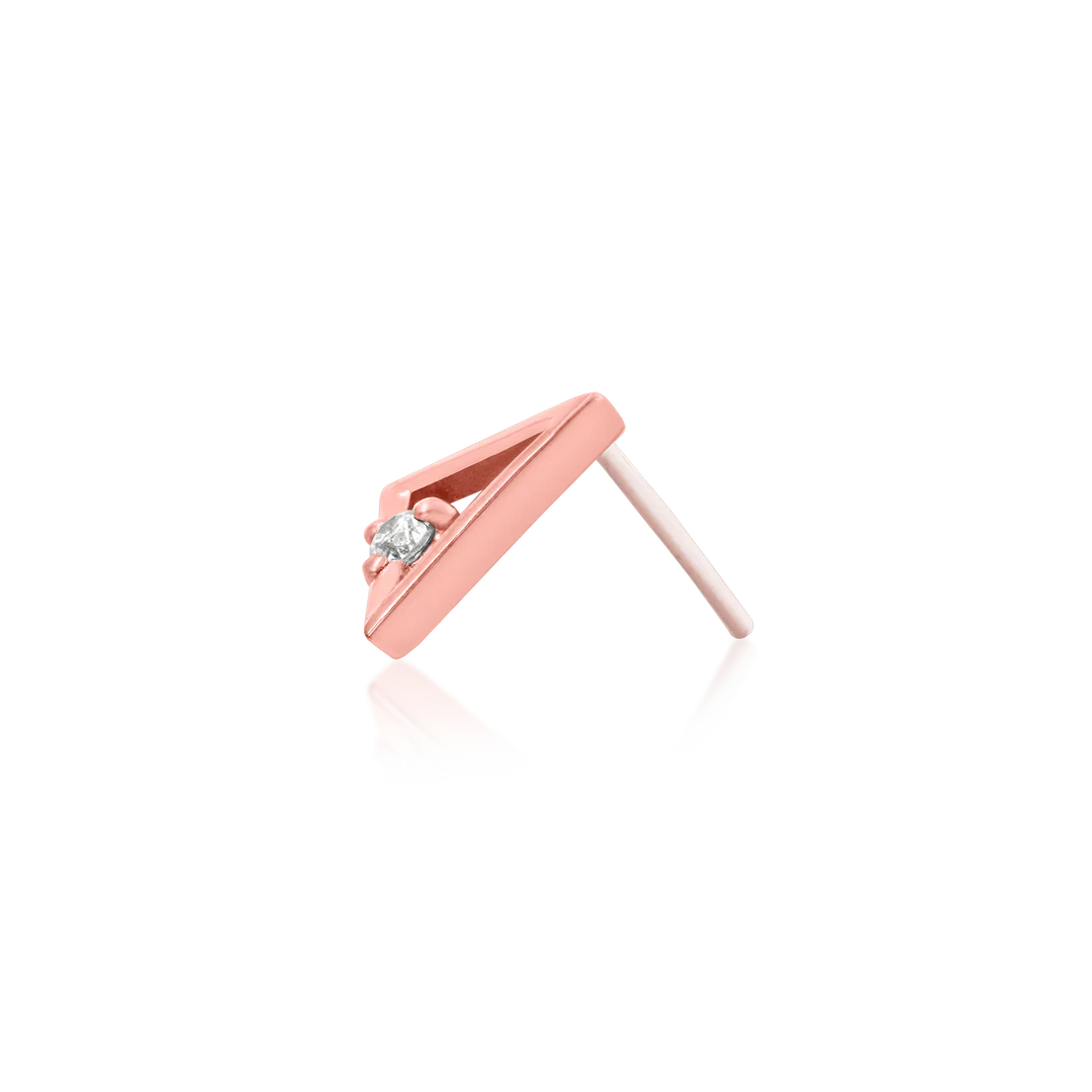TRIANGLE WITH CZ - THREADLESS END *PRE-ORDER* Junipurr Jewelry