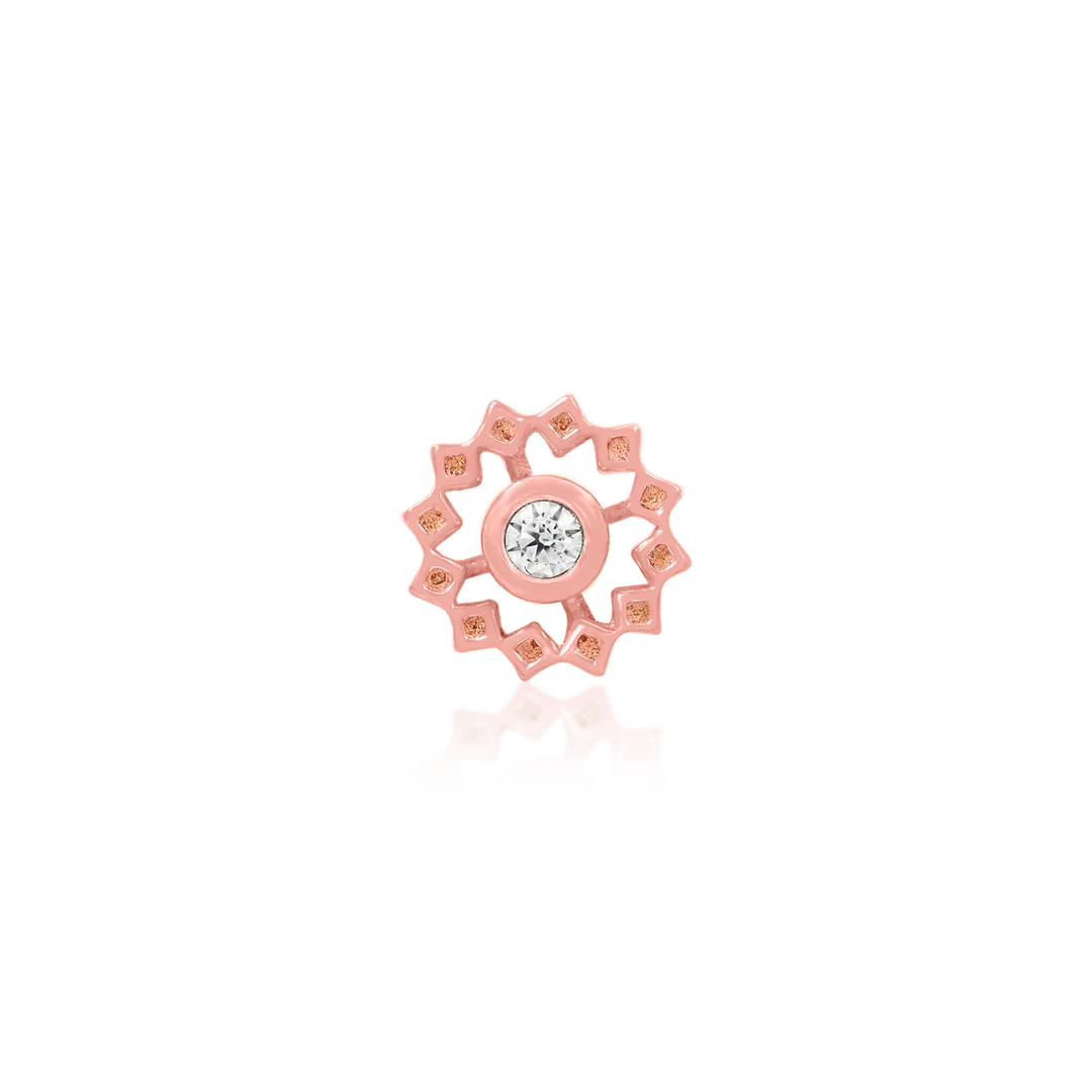 WHEEL WITH CZ STONE - THREADLESS END *PRE-ORDER* Junipurr Jewelry