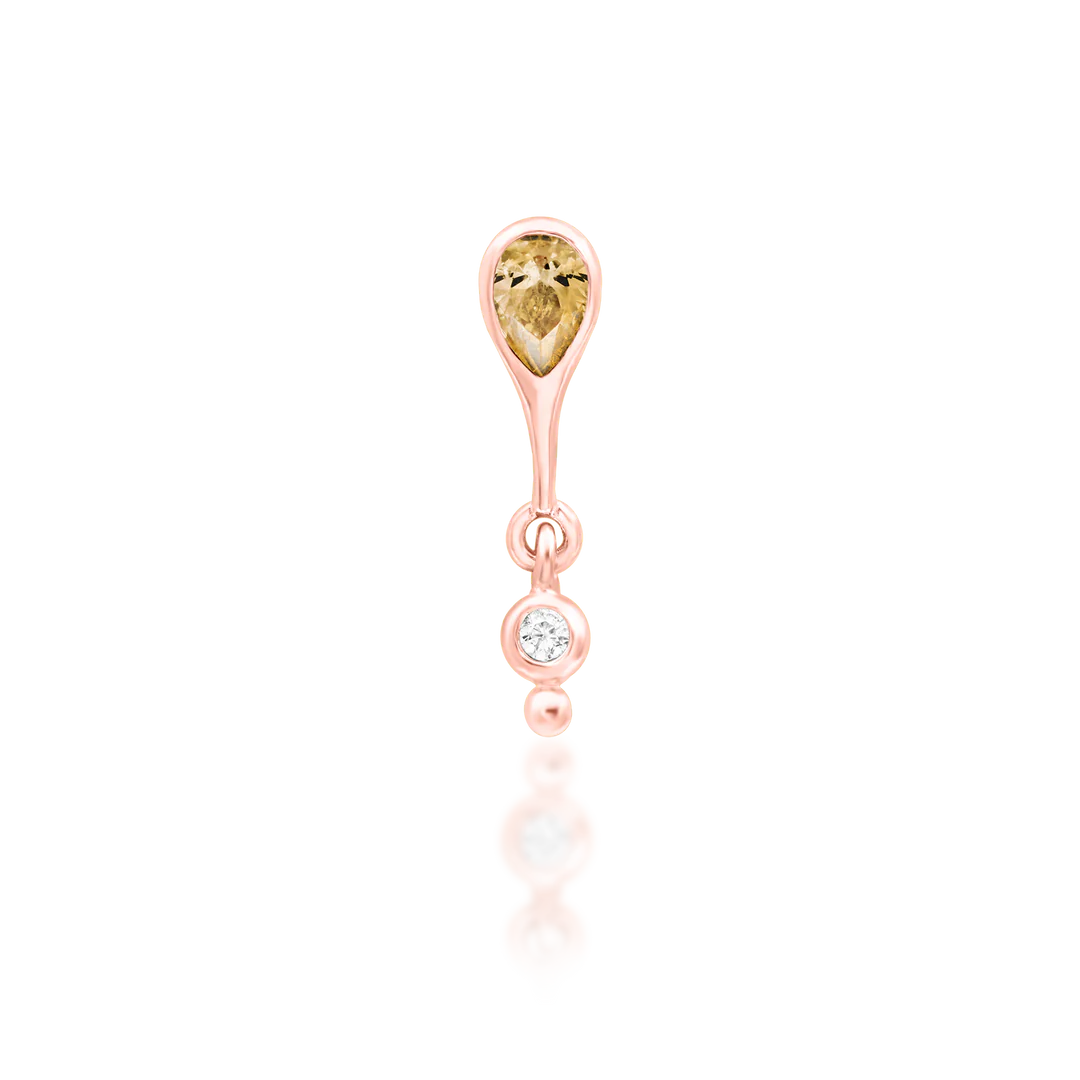LEILANI + CHAMPAGNE CZ - THREADLESS END *PRE-ORDER* Junipurr Jewelry
