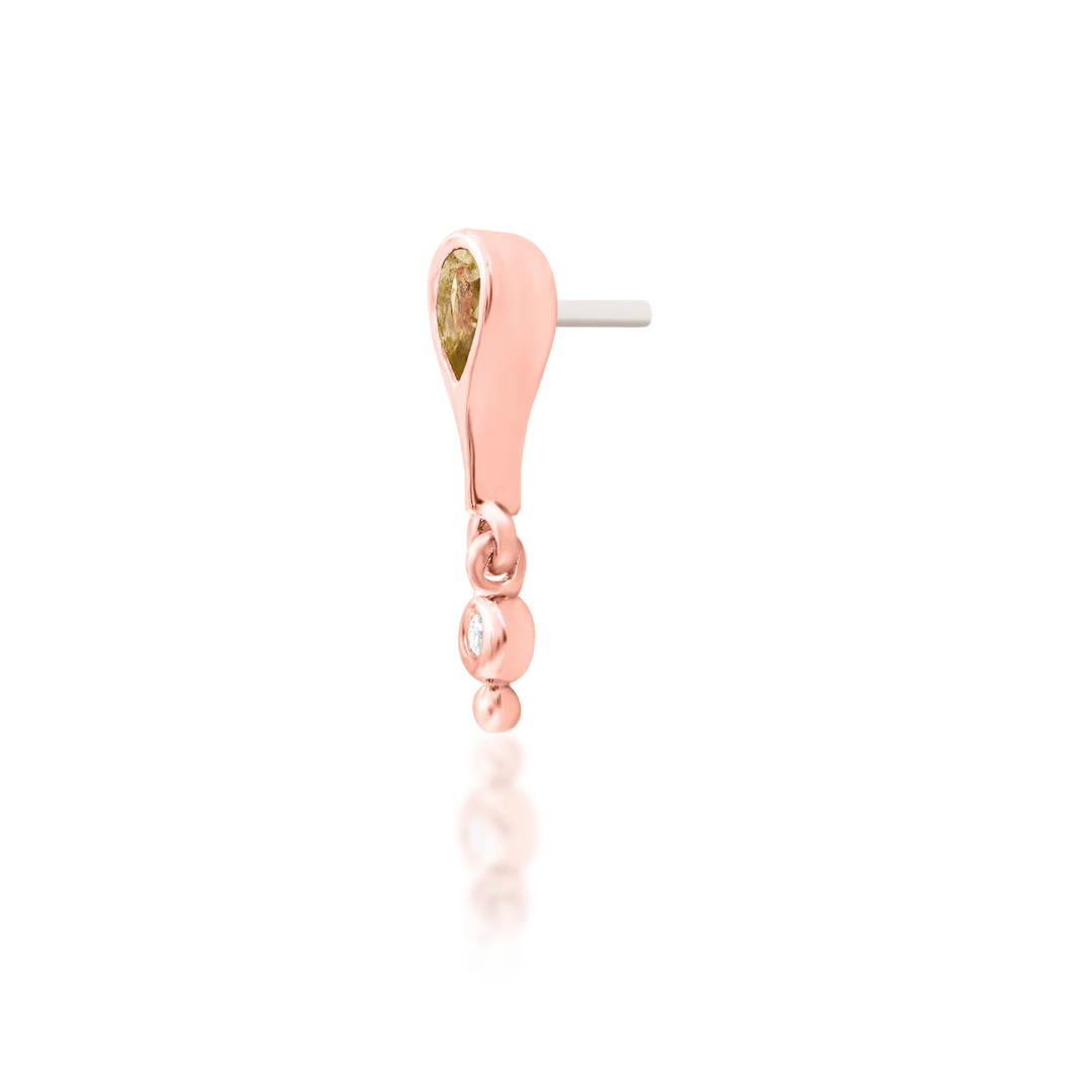 LEILANI + CHAMPAGNE CZ - THREADLESS END *PRE-ORDER* Junipurr Jewelry