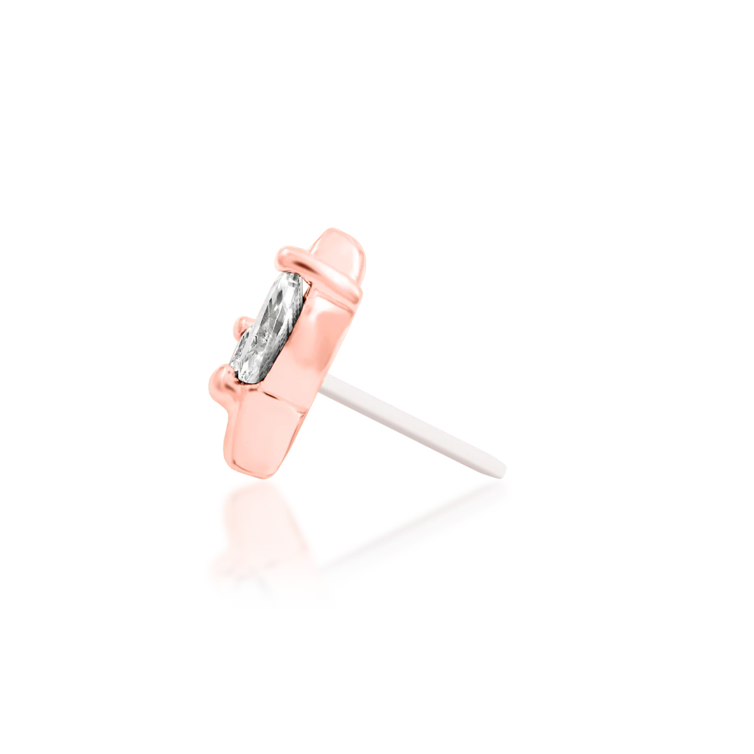 LUCIENNE WHITE CZ - THREADLESS END *PRE-ORDER* Junipurr Jewelry