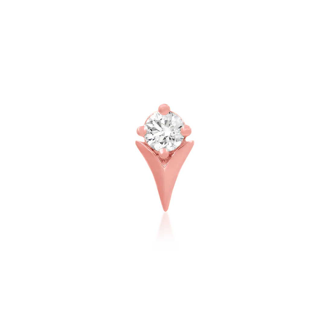 TULIP WITH CZ - THREADLESS END *PRE-ORDER* Junipurr Jewelry