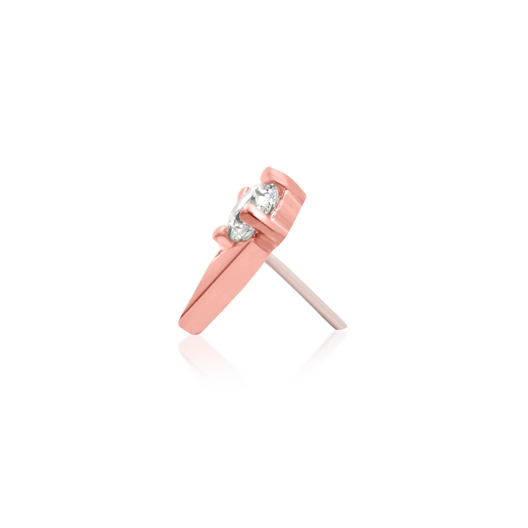 TULIP WITH CZ - THREADLESS END *PRE-ORDER* Junipurr Jewelry