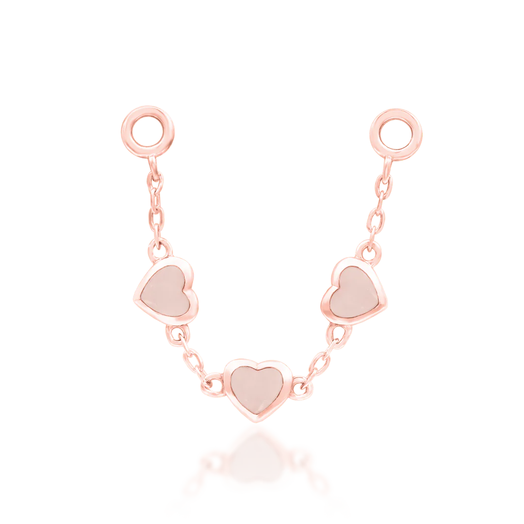 VALENTINE + ROSE QUARTZ - CHAIN *PRE-ORDER* Junipurr Jewelry