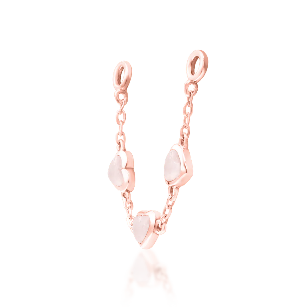 VALENTINE + ROSE QUARTZ - CHAIN *PRE-ORDER* Junipurr Jewelry