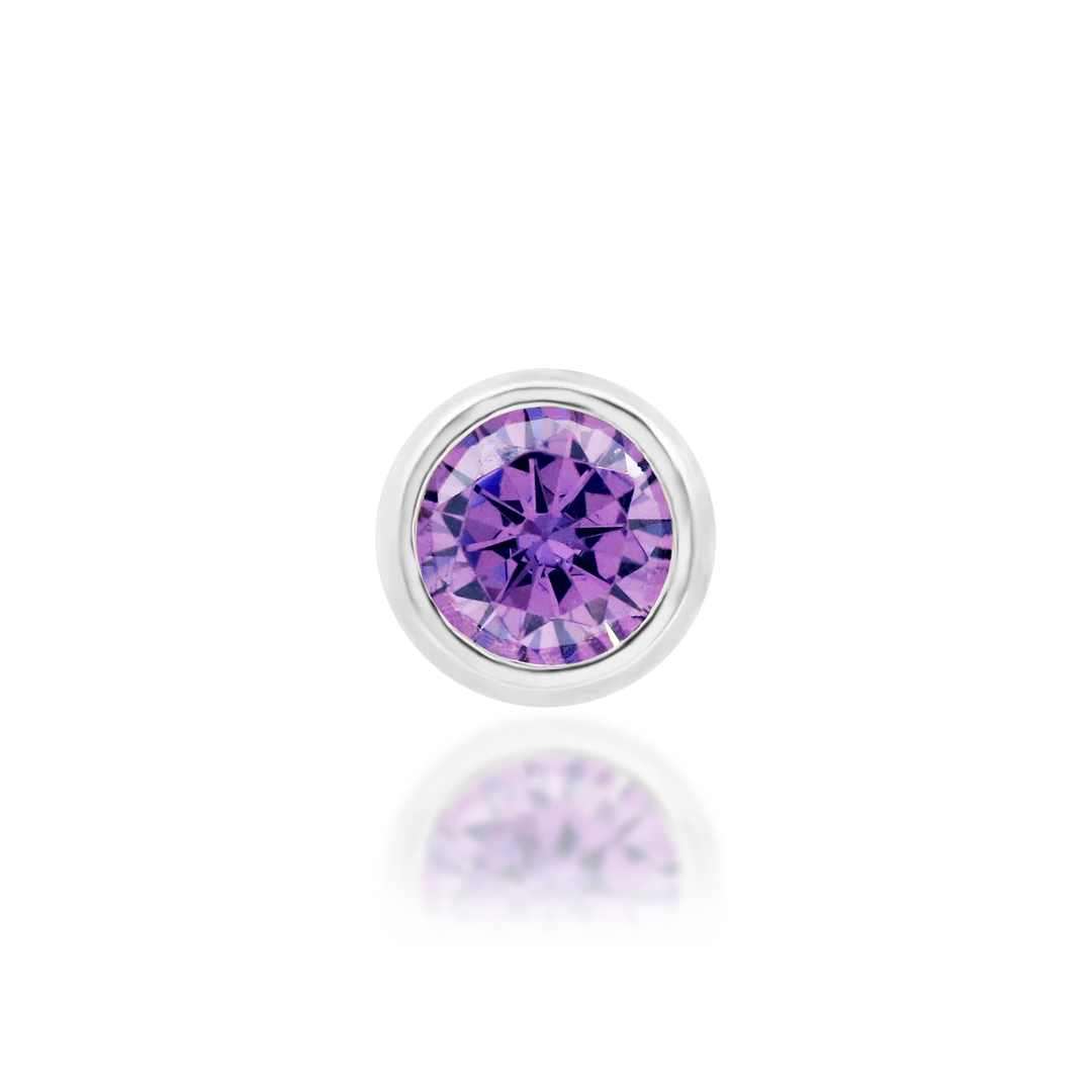 AMETHYST BEZEL - THREADLESS END *PRE-ORDER* Junipurr Jewelry