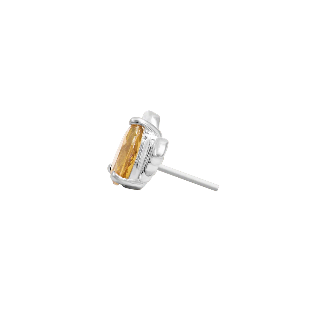 BAT WITH CHAMPAGNE CZ - THREADLESS END *PRE-ORDER* Junipurr Jewelry