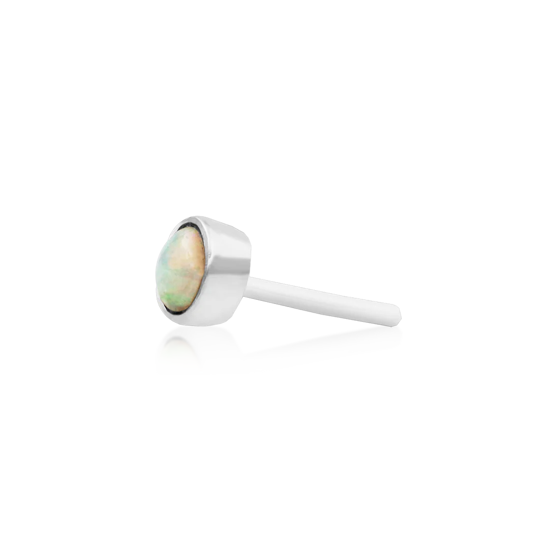 BEZEL SET CUP WITH OPAL - THREADLESS END *PRE-ORDER* Junipurr Jewelry