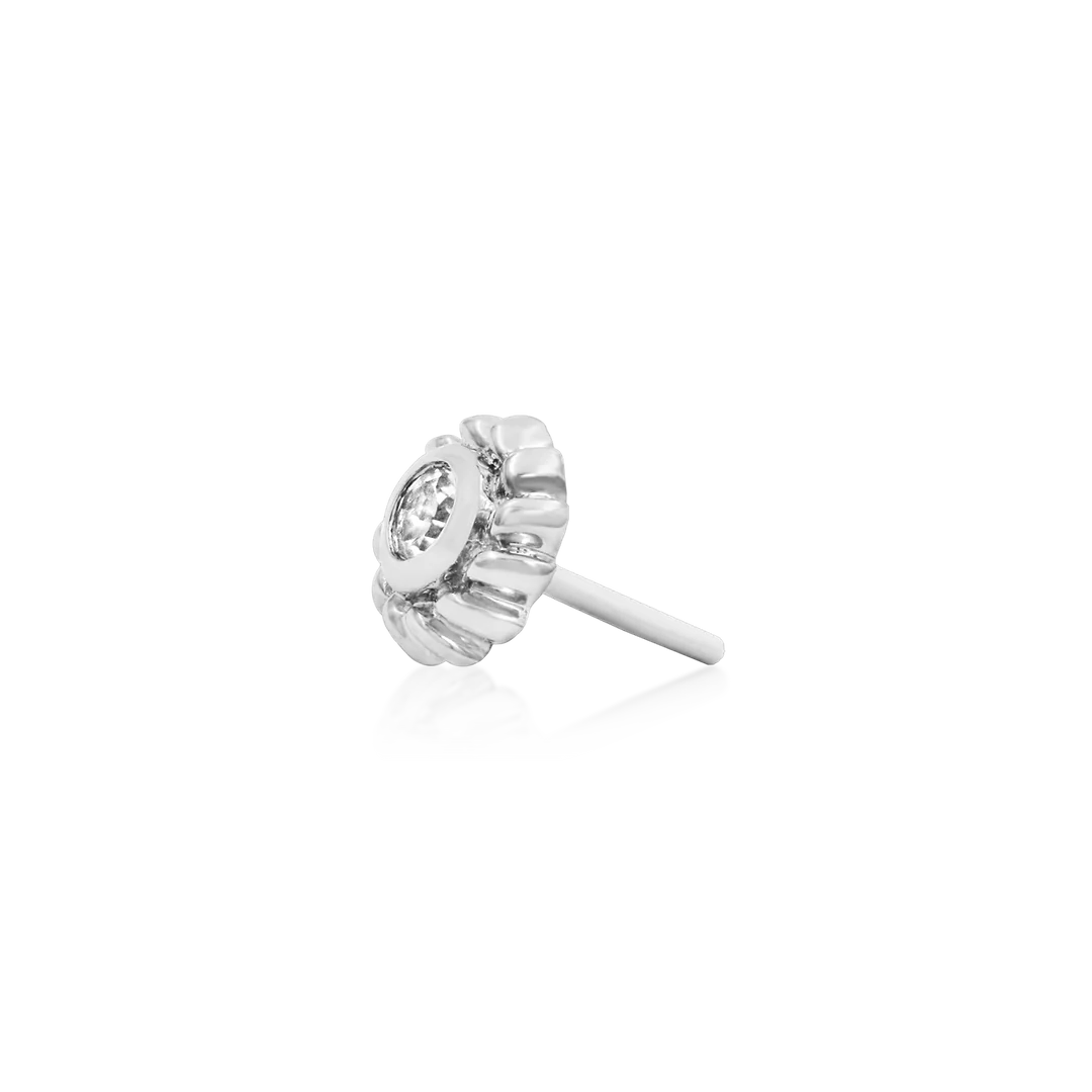 BRAIDED CZ BEZEL-SET - THREADLESS END *PRE-ORDER* Junipurr Jewelry