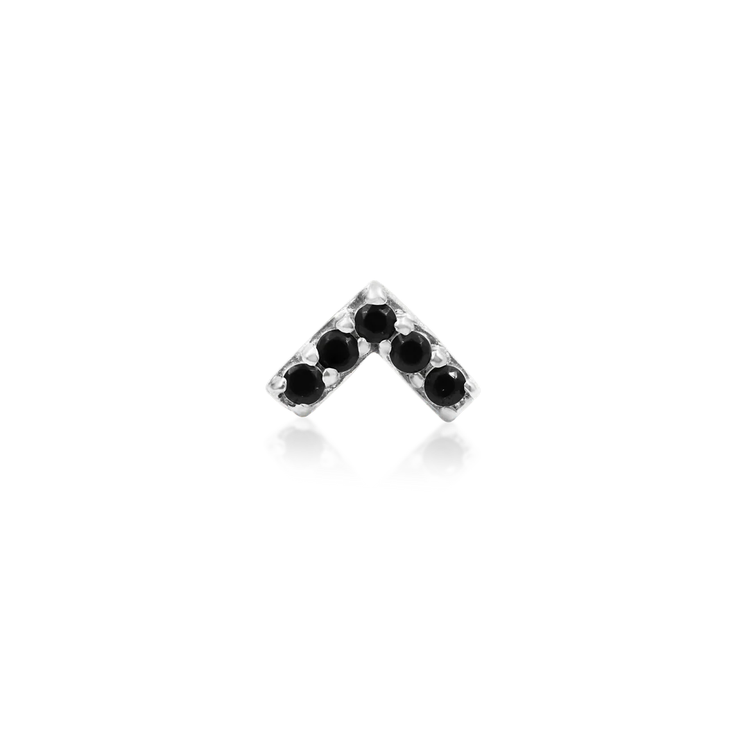 CHEVRON BLACK - THREADLESS END *PRE-ORDER* Junipurr Jewelry