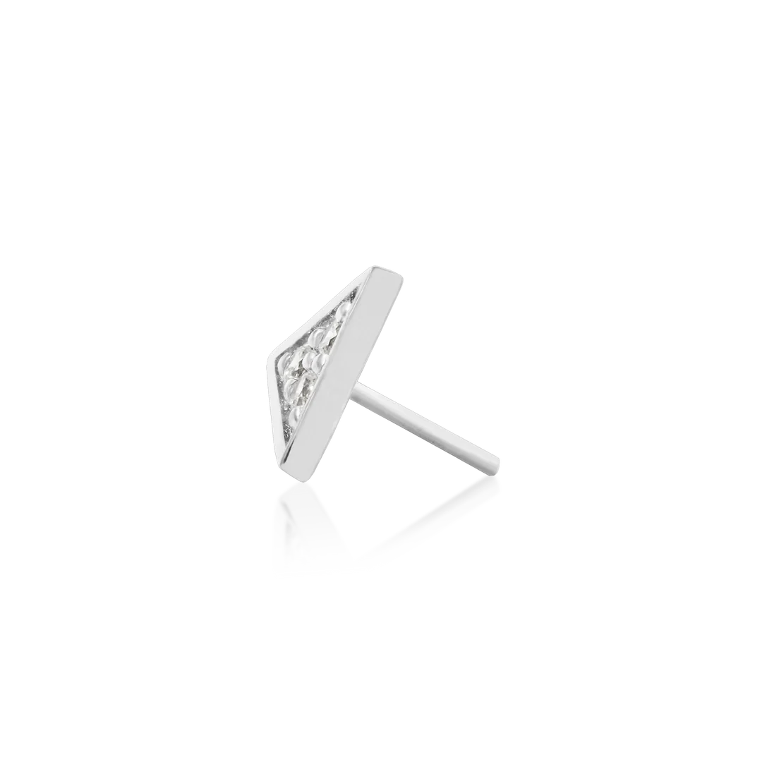 TRIANGLE WITH 3 CZ STONES - THREADLESS END *PRE-ORDER* Junipurr Jewelry