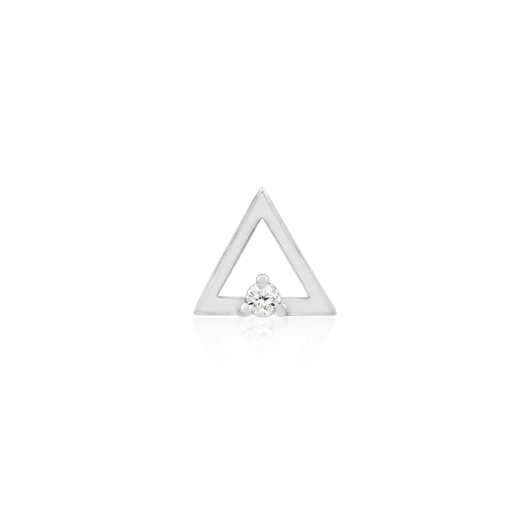 TRIANGLE WITH CZ - THREADLESS END *PRE-ORDER* Junipurr Jewelry