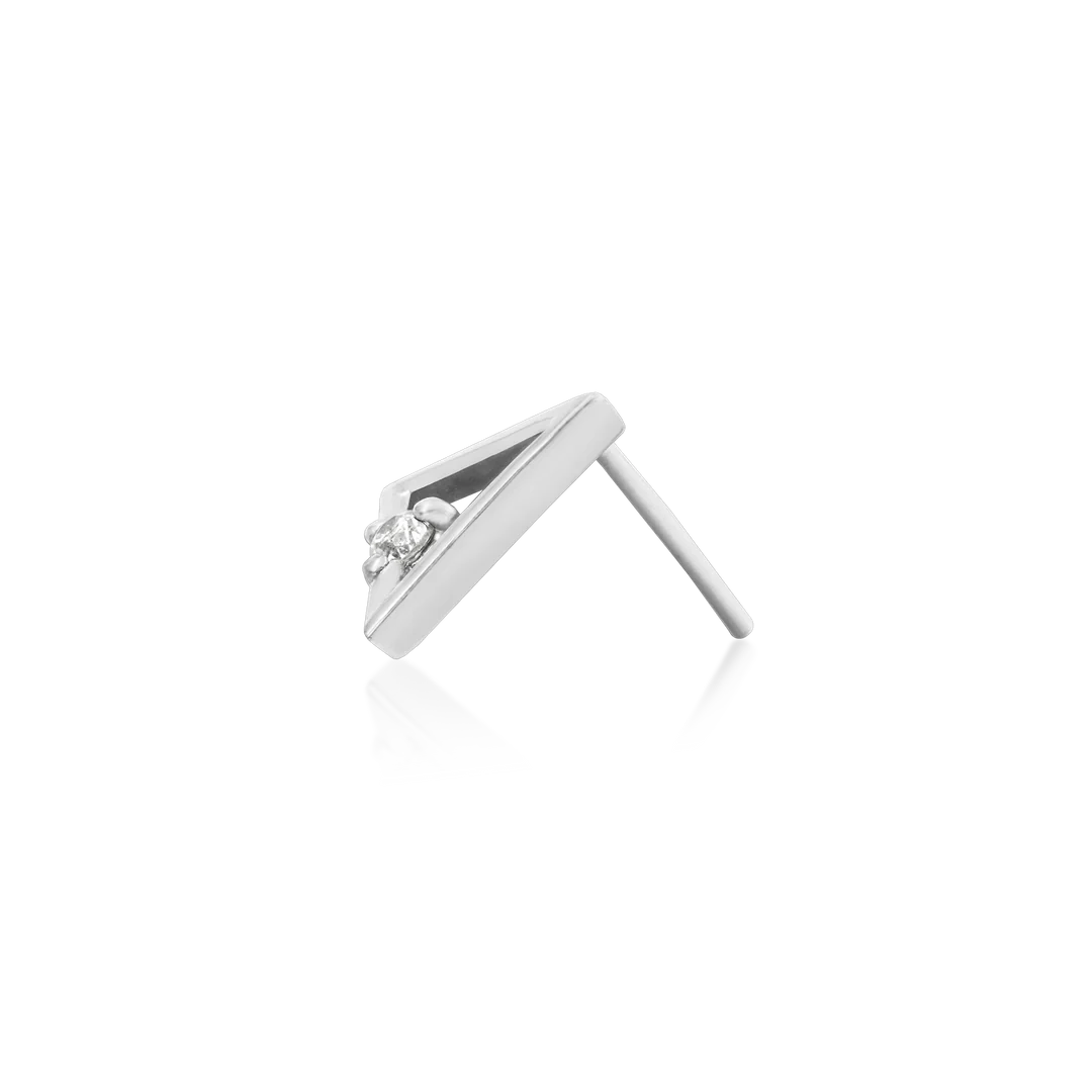 TRIANGLE WITH CZ - THREADLESS END *PRE-ORDER* Junipurr Jewelry