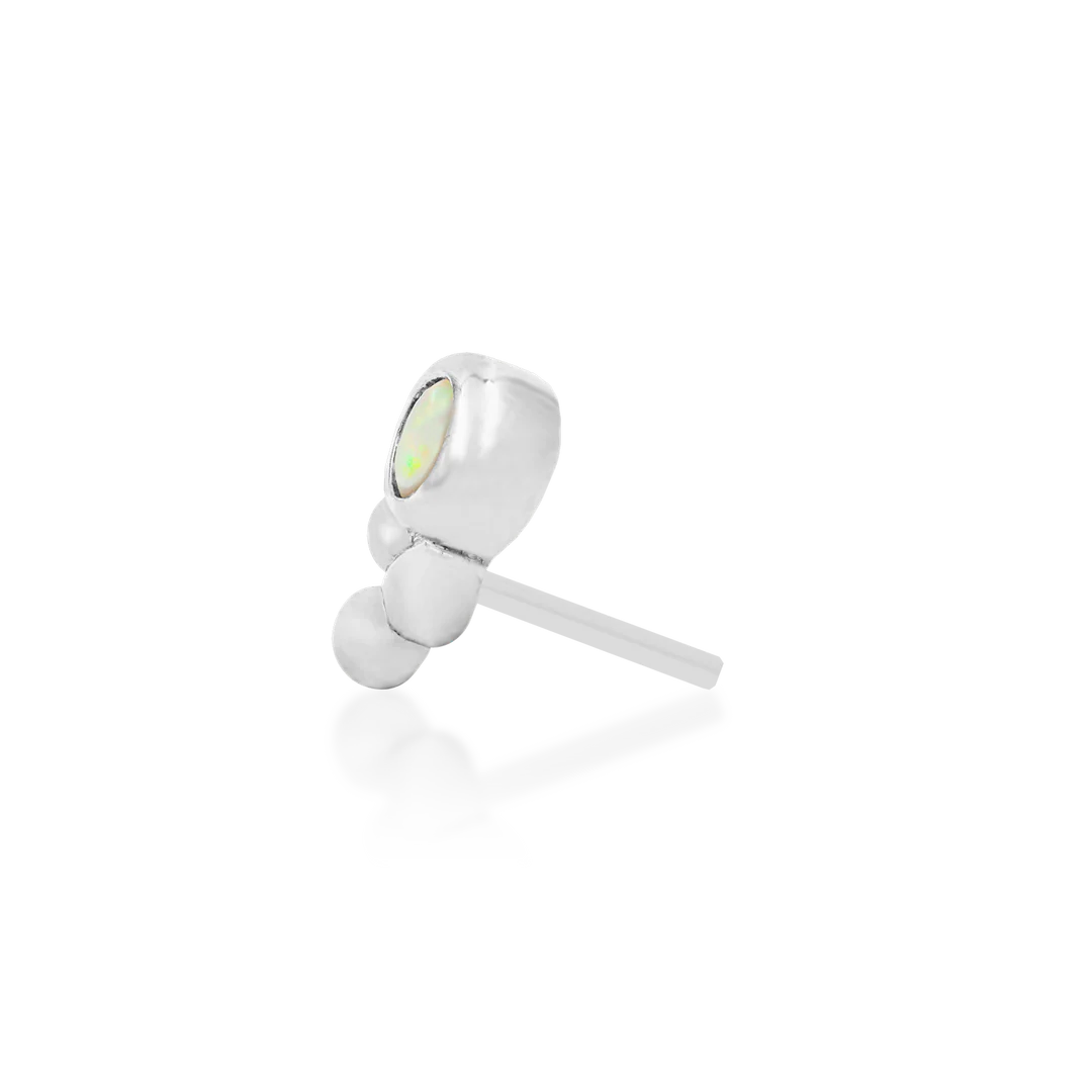 BEZEL SET TRI-BEAD OPAL - THREADLESS END *PRE-ORDER* Junipurr Jewelry