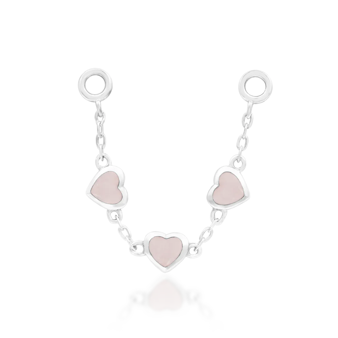 VALENTINE + ROSE QUARTZ - CHAIN *PRE-ORDER* Junipurr Jewelry