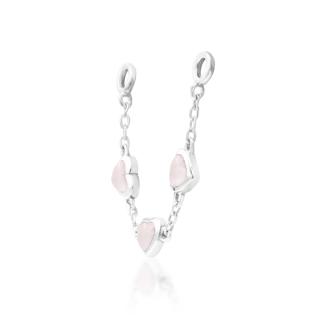VALENTINE + ROSE QUARTZ - CHAIN *PRE-ORDER* Junipurr Jewelry